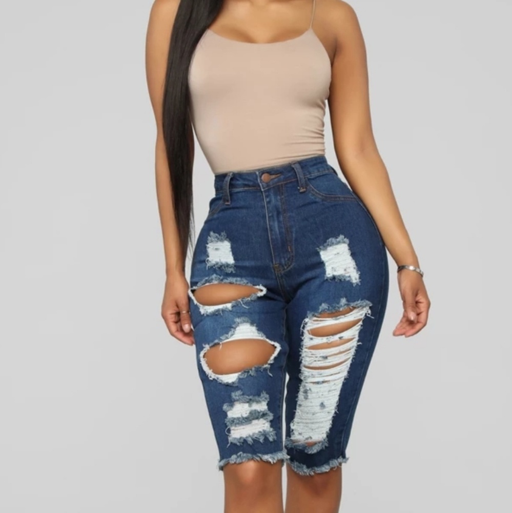 Denim shorts